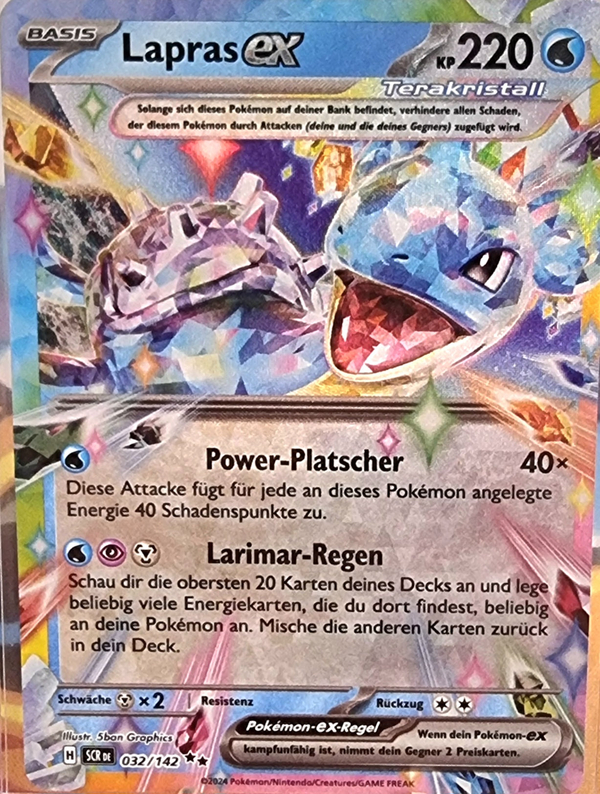 Lapras EX SCR 032/142 (Boosterfrisch & Deutsch)