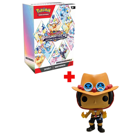 Pokémon Prismatische Entwicklungen (KP8.5) - Booster Bundle [DE] + Funko POP! Ace
